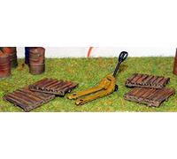 Langley Models 4 Pallets + Pallet Truck OO Scale UNPAINTED Metal Model Kit F217