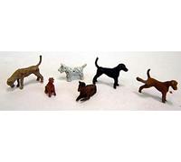 Langley Models 6 Dogs OO Scale Metal Model PAINTED F66p