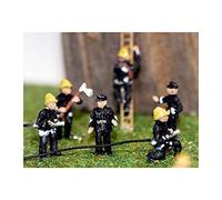 Langley Models 6 Firefighters N Scale Metal Model People Figures PAINTED A106p
