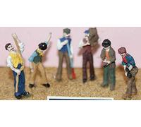 Langley Models 6 working figures set 1 OO Scale UNPAINTED Metal Model Kit F90
