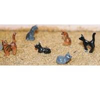 Langley Models Animal 6 Cats OO Scale Metal Model PAINTED F144p