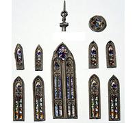 Langley Models Church Window Spire Tip Pack N Scale UNPAINTED Metal Kit A117