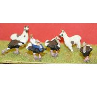 Langley Models Circus Zoo 6 Ostrich + Llama's OO Scale UNPAINTED Model Kit Z011