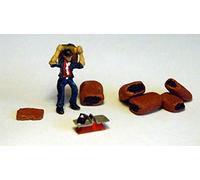 Langley Models Coalman figure, Scales + coal sacks OO Scale UNPAINTED Kit F235