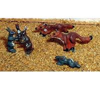 Langley Models Foxes, boxing Hares + rabbits OO Scale UNPAINTED Model Kit F145