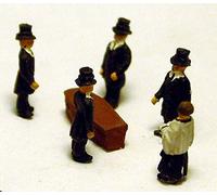 Langley Models Funeral Coffin N Scale Metal Model People Figures PAINTED A74p