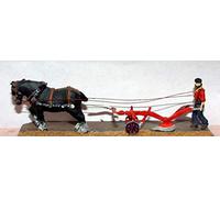 Langley Models Horse drawn single furrow plough + figure OO Scale UNPAINTED Kit F19