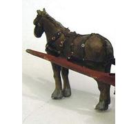 Langley Models Horse + swingle tree + harness O Scale UNPAINTED Model Kit M5