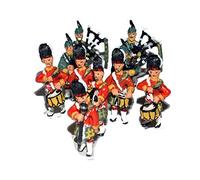 Langley Models Kilted Pipe + Drums Band OO Scale UNPAINTED Metal Model Kit F109a