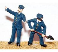 Langley Models Loco Crew Driver + Fireman OO Scale Metal Model PAINTED F119p