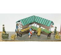 Langley Models Market scene + figures OO Scale UNPAINTED Metal Model Kit F3