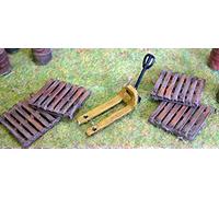 Langley Models Pallet Truck + 4 pallets OO Scale Metal Model PAINTED F217p