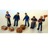 Langley Models Quayside Figures + Equipment OO Scale Metal Model PAINTED F207p