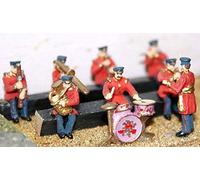 Langley Models Seated Band-Civil Uniform 8 figures OO Scale UNPAINTED Kit F107