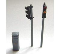 Langley Models Single Traffic Lights + Control Box OO Scale Model PAINTED F28p