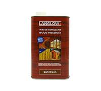 Langlow Wood Preserver Dark Brown 1L - Deep Penetrating Timber Treatment for Structural Wood with Anti Fungal & Rot Resistance