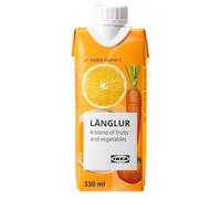 LÅNGLUR Orange Fruit and Vegetable Smoothie - Vitamin-Rich Refreshment, orange/added vitamin C, 330 ml