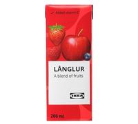 LÅNGLUR Red Fruit Smoothie - Bursting with Vitamin-Rich Goodness, red/added vitamin C, 200 ml