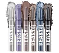 LANGMANNI Eyeshadow Stick, 6 PCS Multi-Color Eyeshadow Pen Set, Creamy Long-Lasting Eye Makeup Kit, Natural & Shimmer Shades Contour Stick, Perfect Gifts For Women (#D)