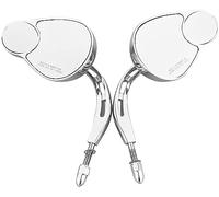 Split Vision Mirrors/Rearview Mirrors Fits for Harley Davidson Touring Road King Street Electra Glide Ultra Classic FLHTCU Fat Boy Sport Glide XG750 XG500 Sportster（Chrome ）