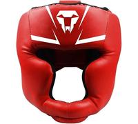 LangRay Boxing Headgear for Kids Adults: MMA Kickboxing Headgear with Mesh, Headgear for Sparring Karate Taekwondo Martial Arts,Red,L