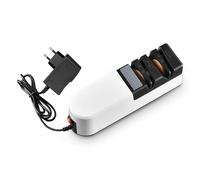 LangRay Electric Knife Sharpener, 5-in-1, Professional Coarse Sleeper Scissors Grinder, White