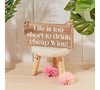 Langs Wooden Drink Plaque Cheap Wine Sign