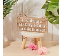 Langs Wooden Drink Plaque Happy Hour Sign