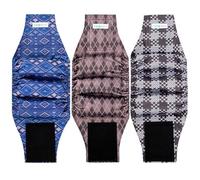 Langsprit Best Dog Diapers - Pack of 3 High Absorbing Wraps - Female & Male Doggie Diapers - Plaid-1M
