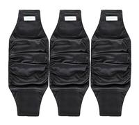 Langsprit Male Belly Bands for Dogs (Pack of 3) - High Absorbing Dog Wraps Male Washable - Reusable Male Dog Diapers (Black, X-Large)