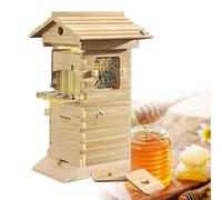 Langstroth Beehive Kit with Self-Extracting Frames, Full Wooden Hive, Food-Grade Honey Harvest System for Beekeeping, Multiple Frames