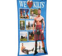 LangSyne Publishers Ltd We Love Kilts Montage 2 Blue Tea Towel 97969