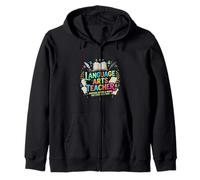 Language Arts Teacher Reading Writing Literature Education D Zip Hoodie