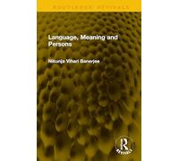 Language, Meaning and Persons (Routledge Revivals)