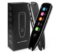 Language Translator Pen, Scan Reader Pen, OCR Pen Scanner, Text to Speech Digital Pen, 112 Language Voice Translator Device, AI Dictionary Reading Pen for Dyslexia Travel Business Learning (Black)