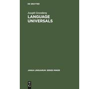 Language Universals: 59 (Janua Linguarum. Series Minor, 59)