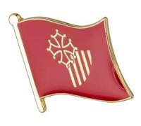 Languedoc-Roussillon France Metal Enamel Flag Pin Badge