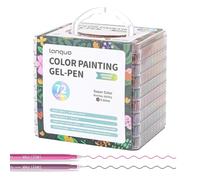 languo Gel Pens for Adult Coloring Books, 72 Colors Set Gel Colored Pens Marker, Perfect Gel Pens for Adult Drawing Doodling Journaling, Art Supplies and DIY Crafts
