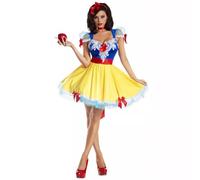LANGWEI Blue,M,Women Halloween Costumes Fairy Tale Snow White Adults Dress Stage Carnival Cosplay Costume Accessories