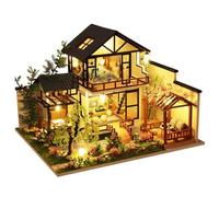 LANGWEI DIY Miniature House Kit, Book Nook Gaming with Dust Cover & LED, Great Creative Crafts Gift for Birthday, Christmas Night, Model Building Kit for Adults, Kids