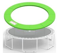LANGXUN Universal Trampoline Repalcement Safety Pad, 8ft 10ft 12ft 14ft 15ft 16ft Waterproof Surround Spring Foam Cover for Round Frame (Green, 15ft)