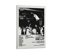 LANGYA Playboi Carti Die Lit 2017 Canvas Poster Wall Art Decor Print Picture Paintings for Living Room Bedroom Decoration Frame-style 12x18inch(30x45cm)