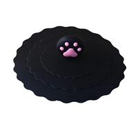 LANGYA Silicone Cat Paw Pattern Cup Lids, Reusable Anti Dust Mug Cover, Glass Cup Cover, 10cm