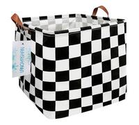 LANGYASHAN Square Storage Baskets Waterproof Canvas Children Laundry Nursery Hamper for Shelves Gift Baskets Toy Organizer Room Decor (Square Racing flag)