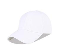 LANGZHEN Baseball Dad Cap 100% Cotton Fits Men Women Classic Adjustable Plain Hat(Structured-White)