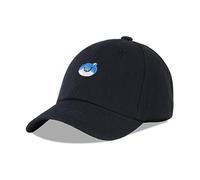 LANGZHEN Cotton Baseball Cap for Infant Baby Boys Girls Toddler Kids Outdoor Adjustable Cute Animal Hat(S-Embroidered-Black)