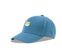 LANGZHEN Cotton Baseball Cap for Infant Baby Boys Girls Toddler Kids Outdoor Adsjutable Cute Animal Hat(M-Embroidered-Blue)