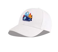 LANGZHEN Cotton Baseball Cap for Infant Baby Boys Girls Toddler Kids Outdoor Adsjutable Cute Design Hat(M-Embroidered-Engineering Vehicle-White)
