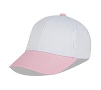 LANGZHEN Cotton Outdoor Toddler Girls Boys Plain Baseball Cap Baby Infant Structured Adjustable Hat for Kids Sun Hat(M-Pink White)