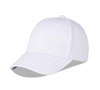 LANGZHEN Cotton Outdoor Toddler Girls Boys Plain Baseball Cap Baby Infant Structured Adjustable Hat for Kids Sun Hat(M- White)
